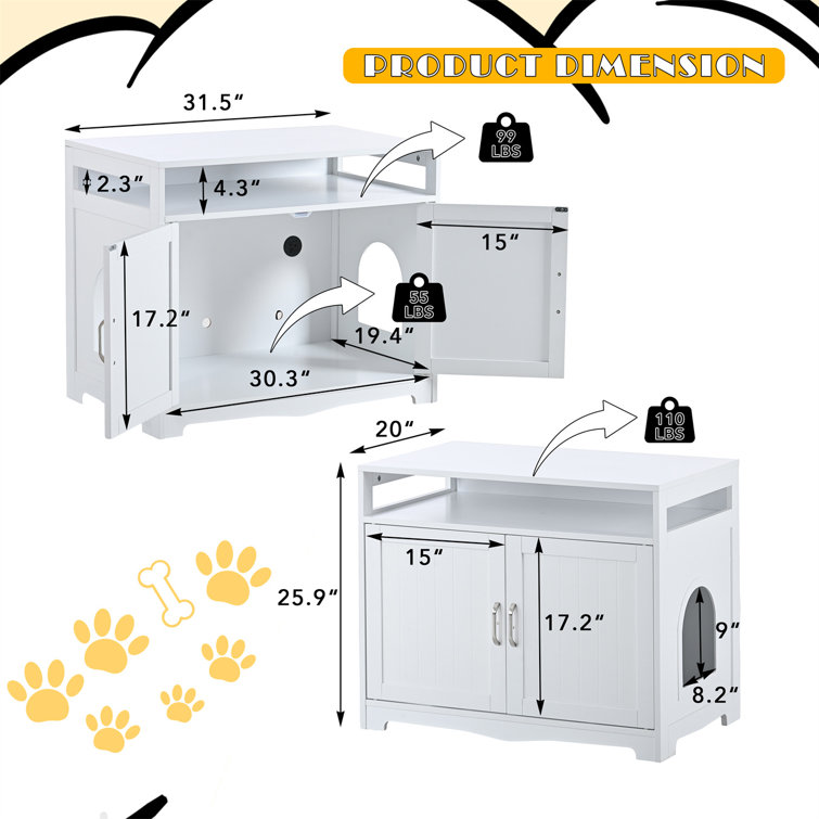 Cat toilet furniture top